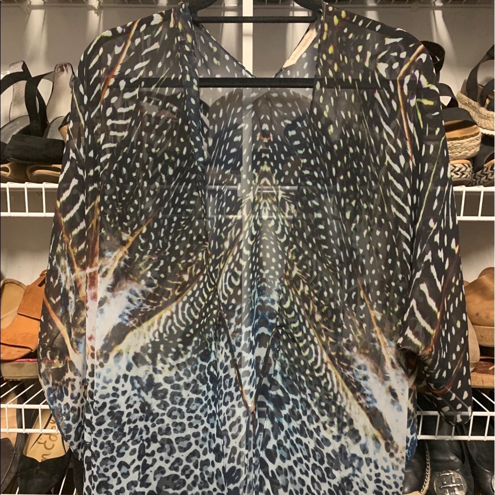 Soft Surroundings Animal Print Tunic Wrap
